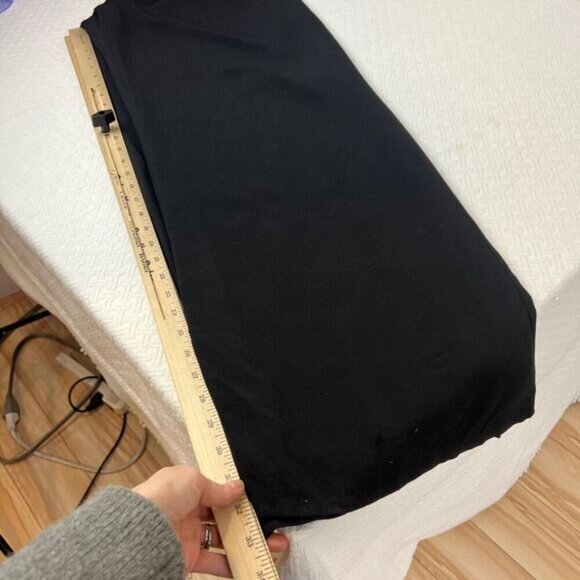 Bebe Women's Size 12 Ruffled Collar Black Jumpsuit Pockets Strapless - Picture 11 of 12